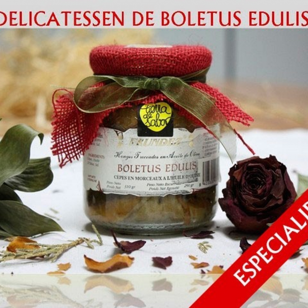 Delicatessen de Boletus Edulis en Acete de OLiva 310g (Hongos Troceados)