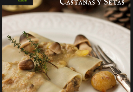 Canelones con Casta�as y Setas