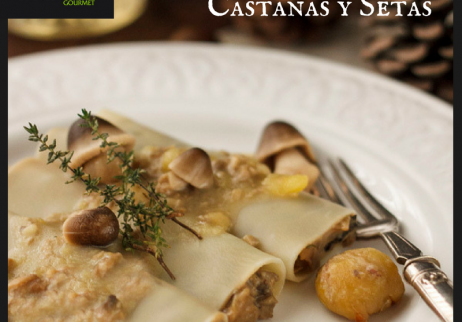 Canelones con Castaas y Setas