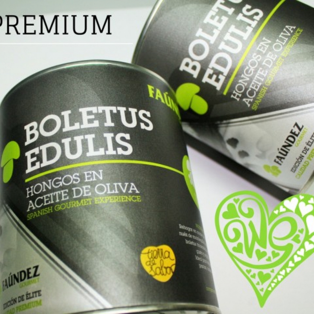 Boletus Edulis en Aceite de Oliva Premium Lata 480g (Hongos Troceados)